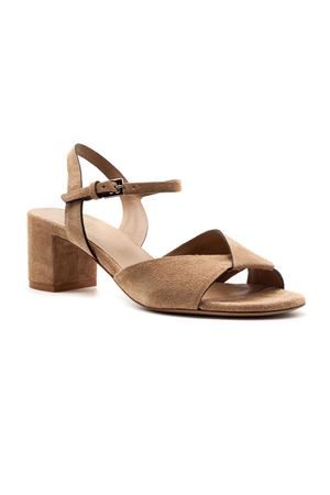 Sandalo in morbido suede marrone DEL CARLO | 12120GRANO